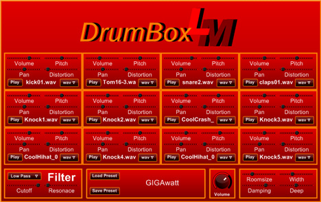 DrumBox LM: Wav drum kit free vst with 150 drum sample library presets